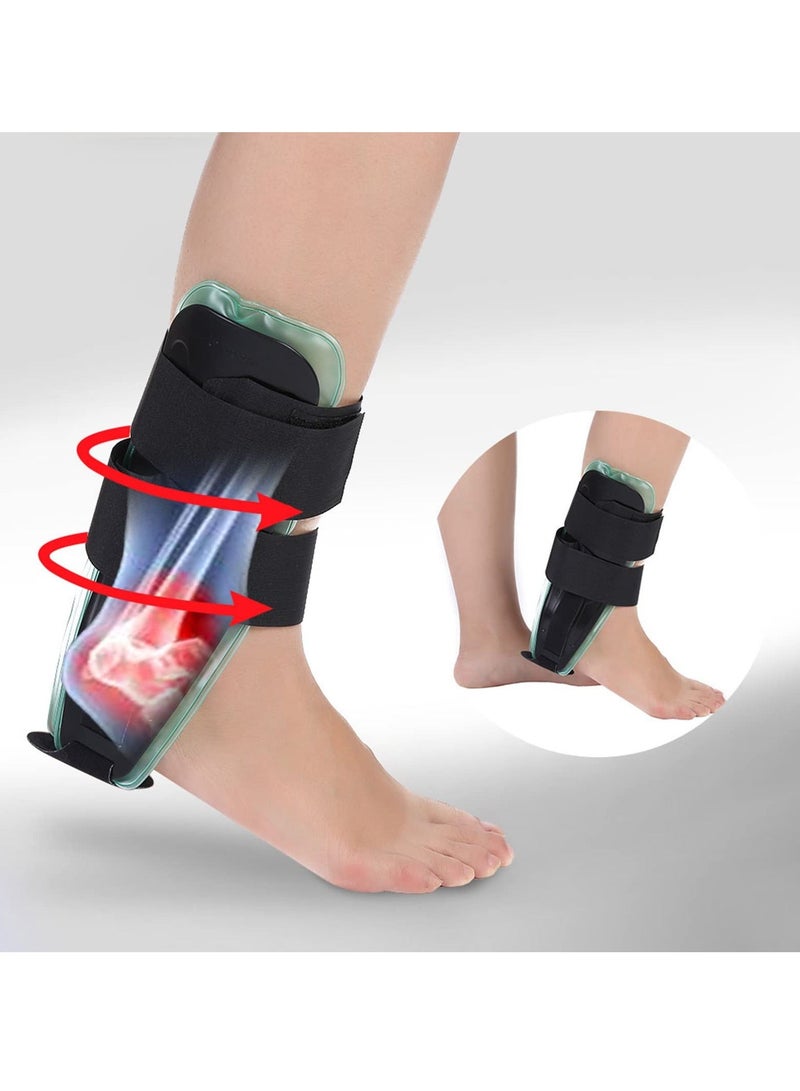 Adjustable Air Gel Ankle Brace Stirrup Splint with Hot/ Cold Therapy for Sprains Tendonitis, and Sports Injuries - Universal Fit - Image 4